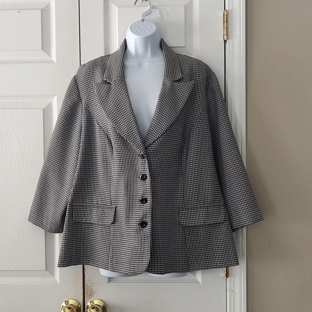 Sweet Suit  houndstooth blazer suit jacket  Sz 22W